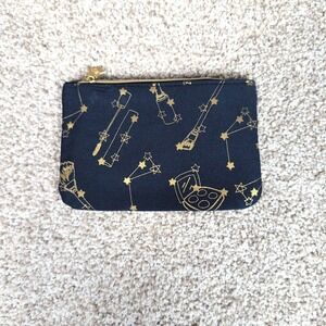 Ipsy Glam Navy Blue & Gold Constellation Star Makeup Cosmetic Zipper‎ Bag